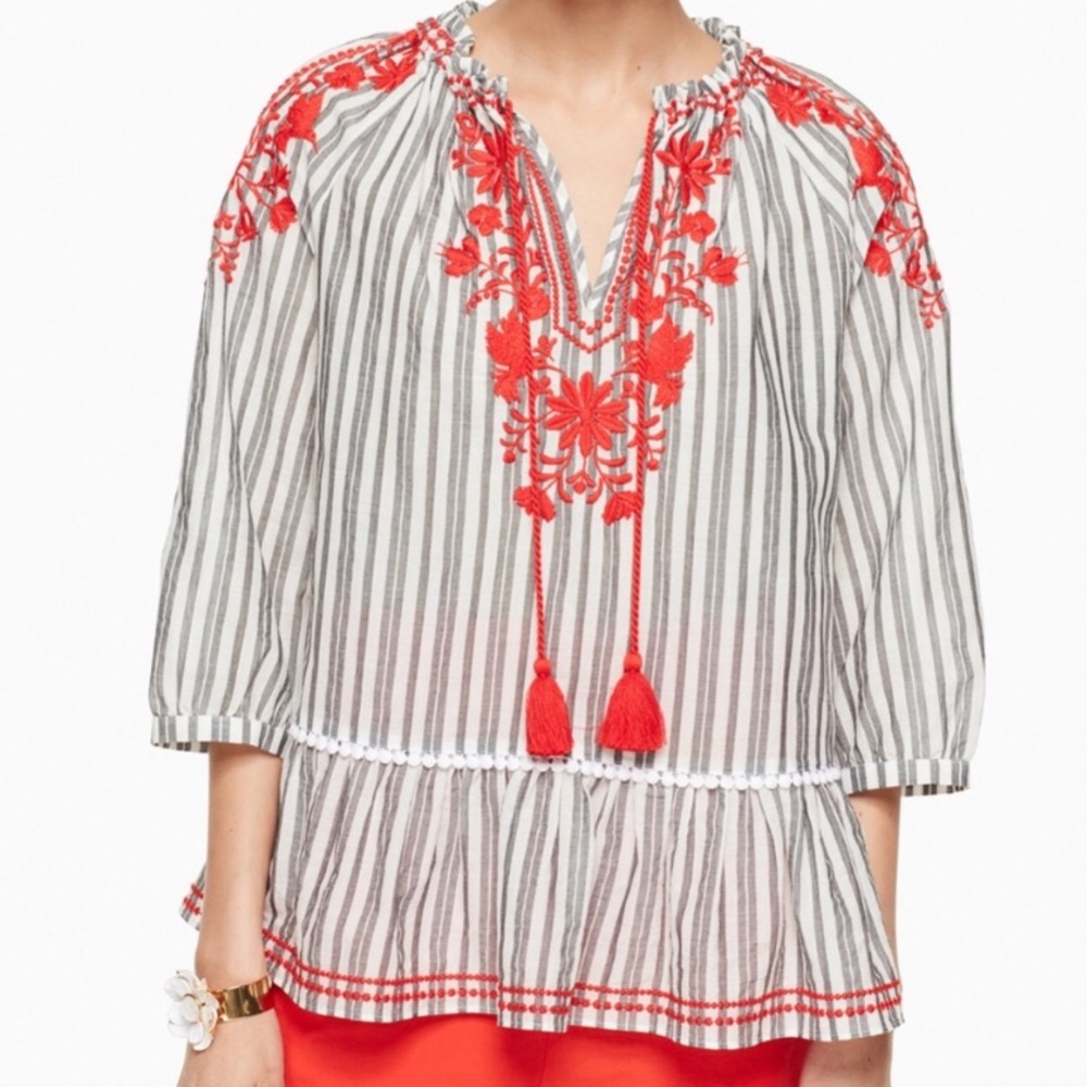 Kate Spade embroidered top ♠️